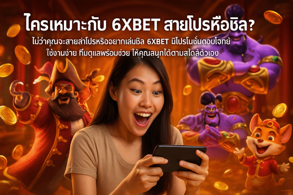ใครเหมาะกับ 6XBET สายโปรหรือชิล?